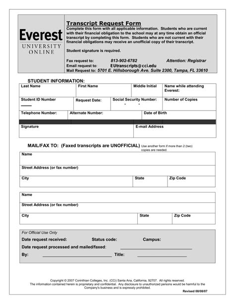 everest college transcript request|everest transcript request after closing.